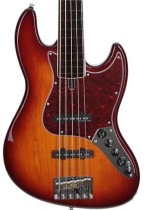 Basse électrique solid body Sire Marcus Miller V7 Alder 5ST 5-String Fretless (2nd Gen) - Tobacco sunburst