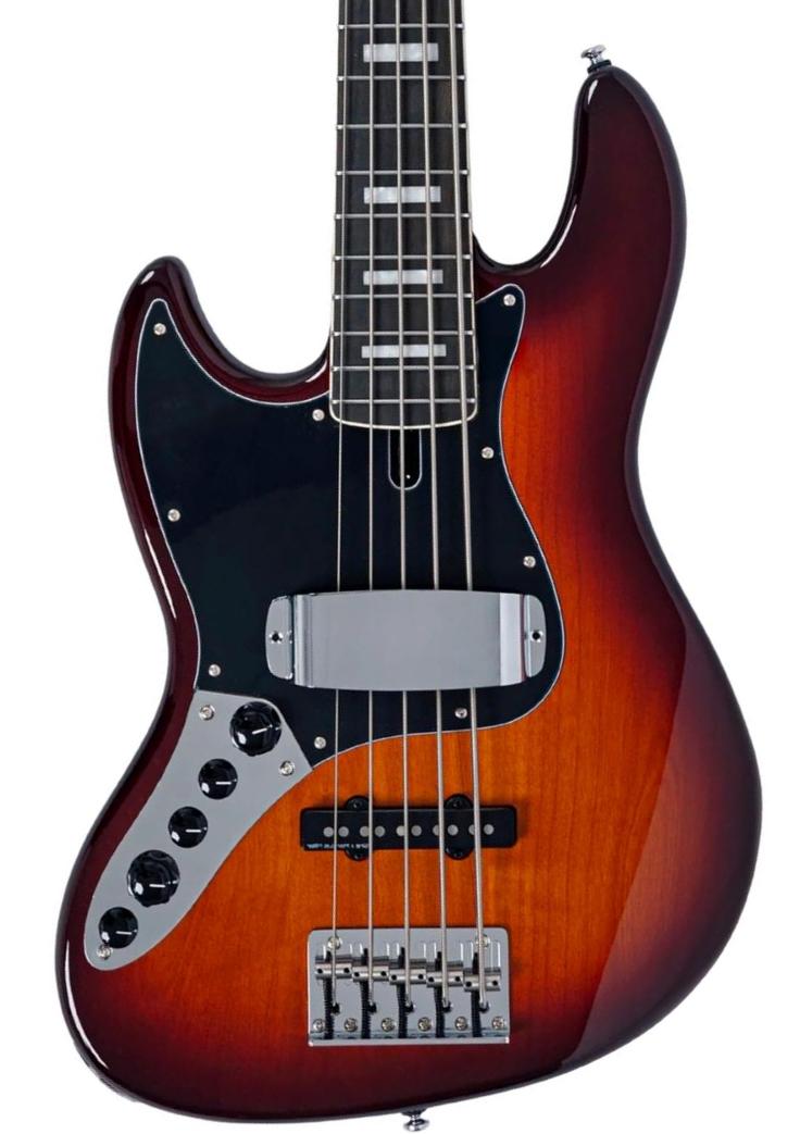 Basse électrique solid body Sire Marcus Miller V7 Alder New Gen 5ST LH (5-String) - tobacco sunburst
