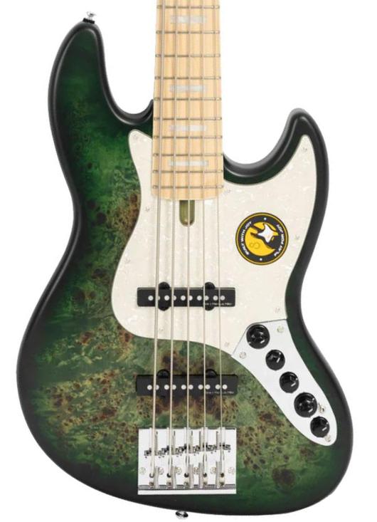 Basse électrique solid body Sire Marcus Miller V7 Ash Reissue 5ST 5-String - Trans green satin