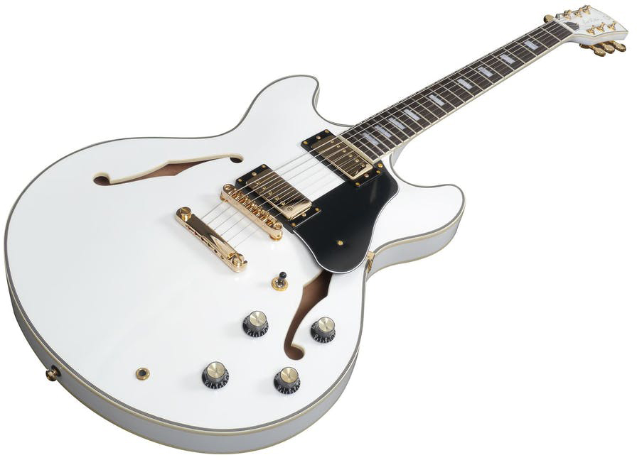 Sire Larry Carlton H7 Signature Ht Hh Eb - White - Guitare Électrique 1/2 Caisse - Variation 2