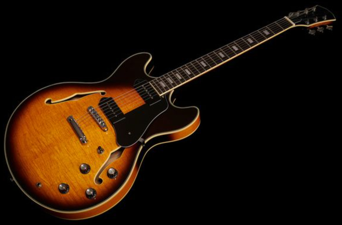 Sire Larry Carlton H7v Lh Signature Gaucher 2s P90 Ht Eb - Vintage Sunburst - Guitare Électrique Gaucher - Variation 1