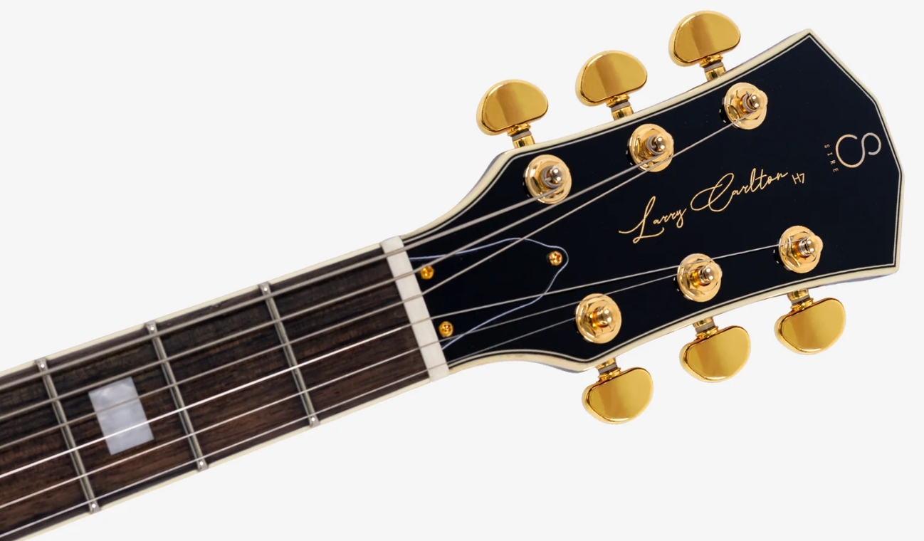 Sire Larry Carlton H7v Lh Signature Gaucher 2s P90 Ht Eb - Black - Guitare Électrique 1/2 Caisse - Variation 3