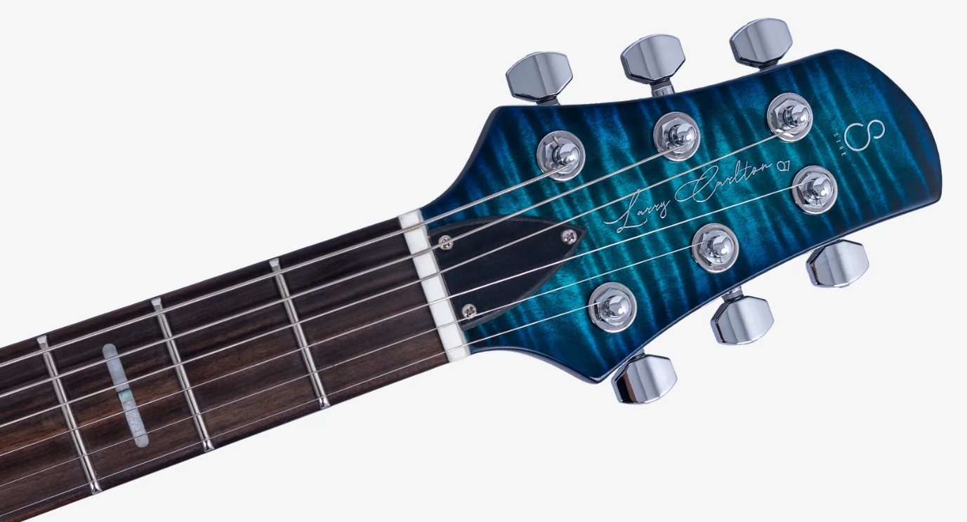 Sire Larry Carlton Q7 2h Ht Eb - Transparent Blue - Guitare Électrique 1/2 Caisse - Variation 3