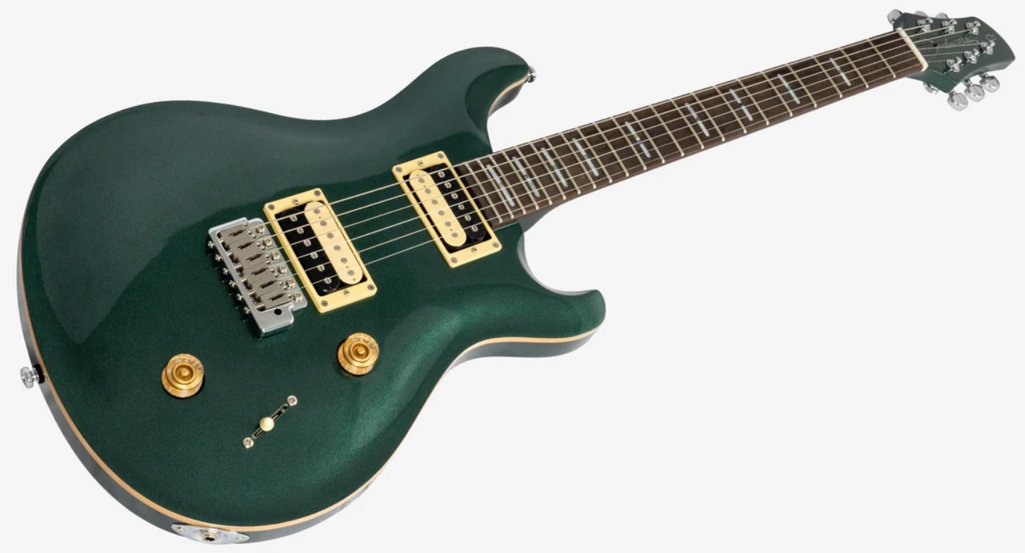 Sire Larry Carlton Q7 Lh Gaucher 2h Trem Eb - Metallic Green - Guitare Électrique Double Cut - Variation 2