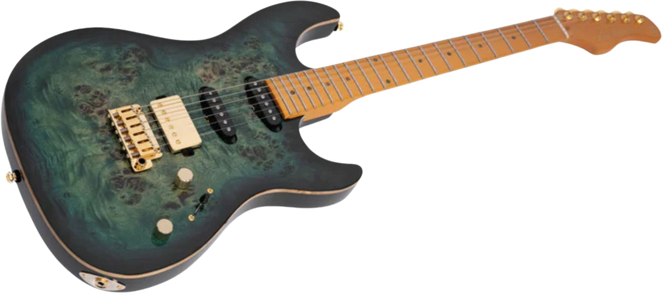 Sire Larry Carlton S10 Hss Trem Mn - Transparent Green - Guitare Électrique Forme Str - Variation 2