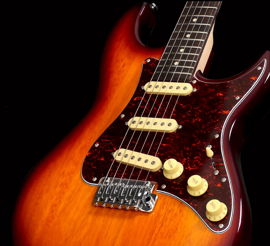 Sire Larry Carlton S3 Sss Lh Signature Gaucher 3s Trem Rw - Tobacco Sunburst - Guitare Électrique Forme Str - Variation 2