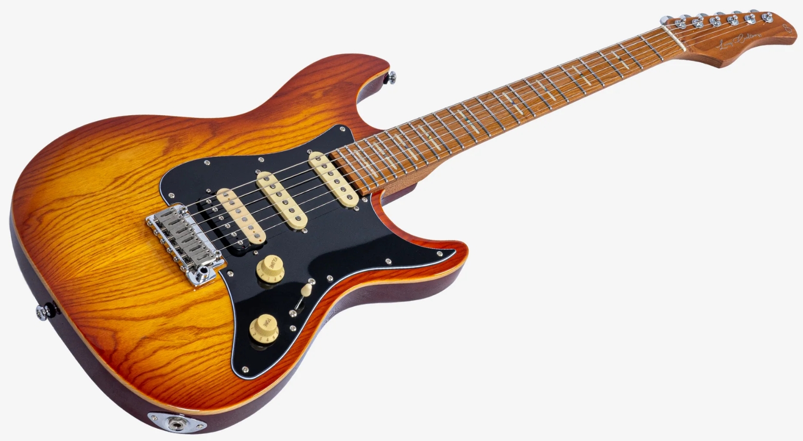 Sire Larry Carlton S7 Ash Top 3s Trem Mn - Amber Burst - Guitare Électrique Forme Str - Variation 2