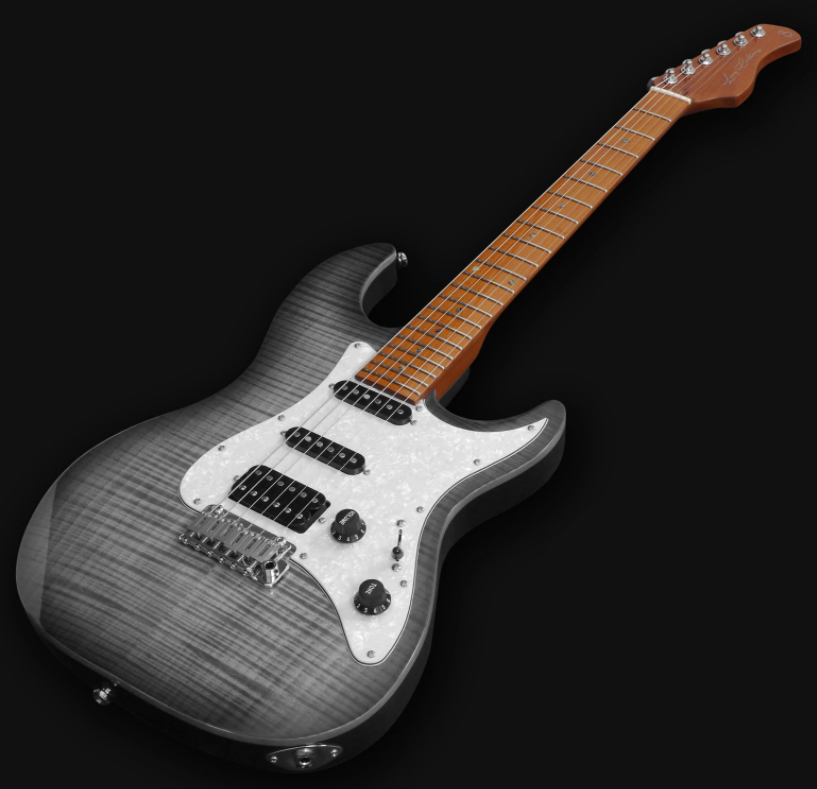 Sire Larry Carlton S7 Fm Signature Hss Trem Mn - Trans Black - Guitare Électrique Forme Str - Variation 2