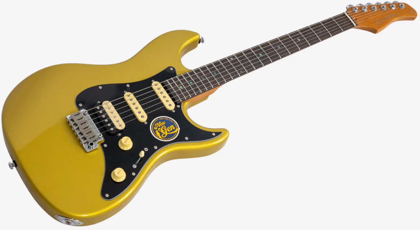 Sire Larry Carlton S7 Hss Lh Gaucher New Gen Trem Rw - Metallic Gold - Guitare Électrique Forme Str - Variation 2