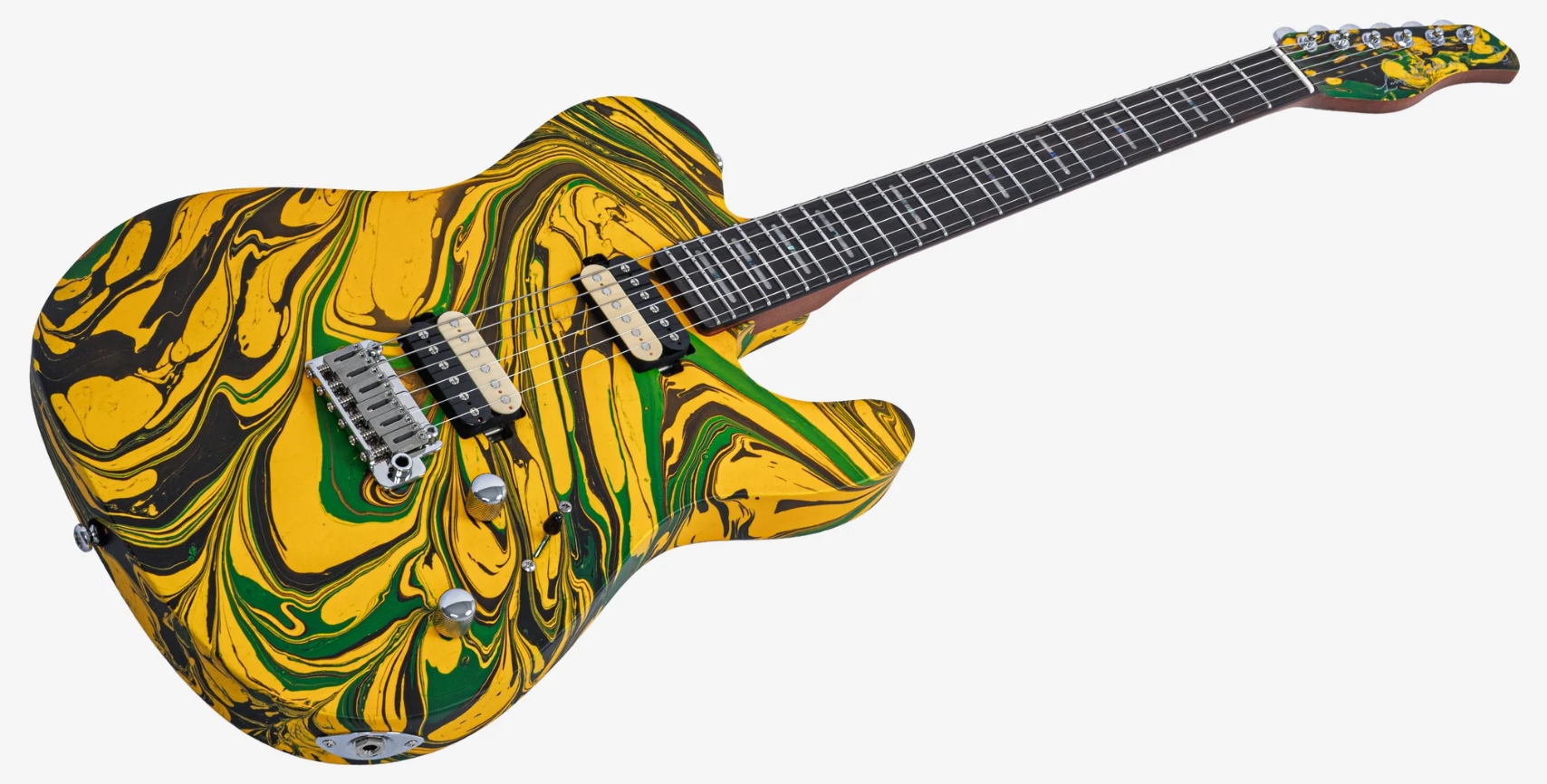 Sire Larry Carlton T7 Sw 2h Trem Rw - Yellow Swirl - Guitare Électrique Forme Tel - Variation 2