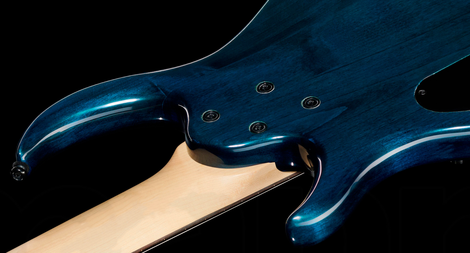 Sire Marcus Miller M5 Swamp Ash 5st Fl Fretless Active Eb - Transparent Blue - Basse Électrique Solid Body - Variation 3