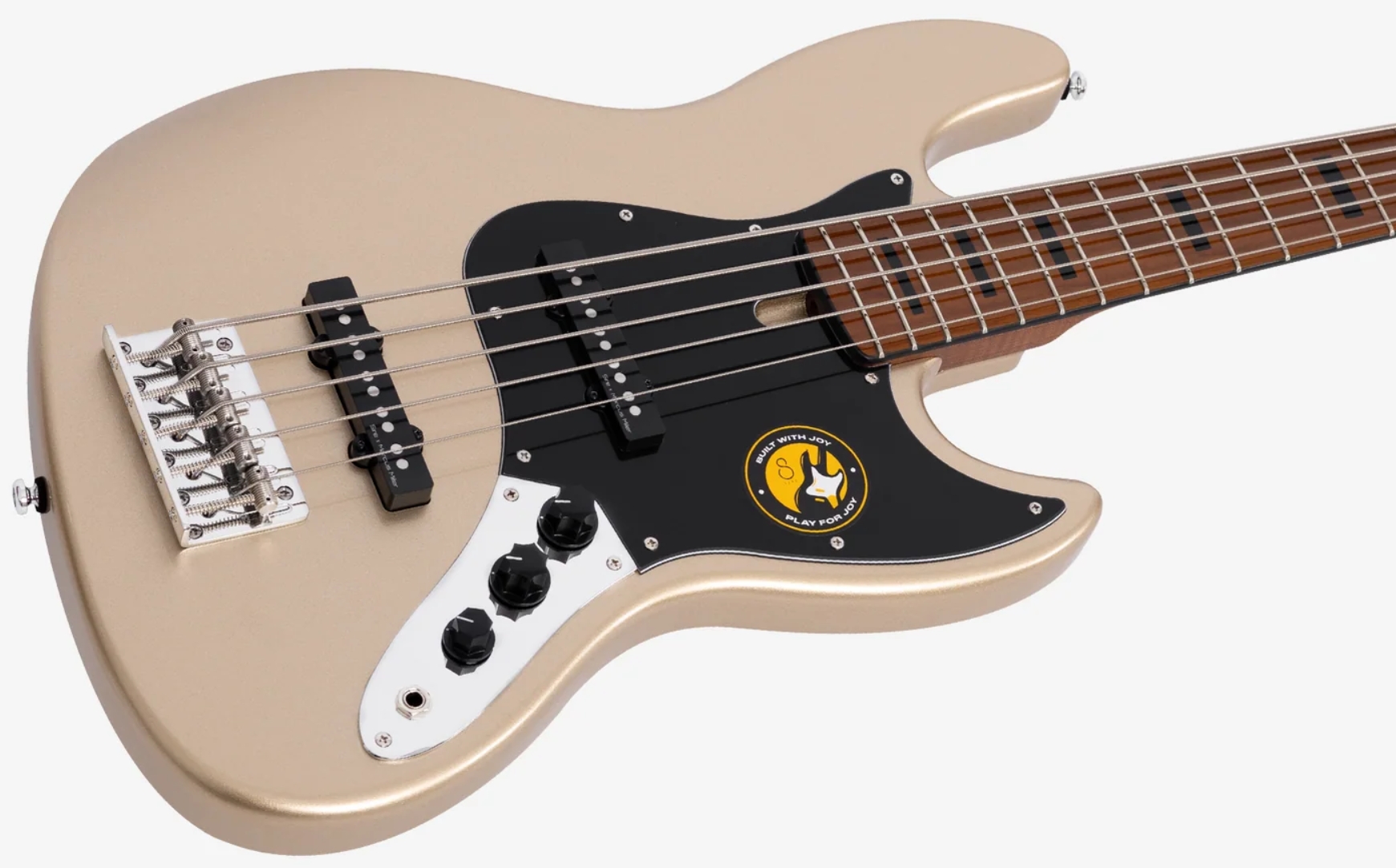 Sire Marcus Miller V5 5st Lh 5c Gaucher Mn - Champagne Gold Metallic - Basse Électrique Solid Body - Variation 2