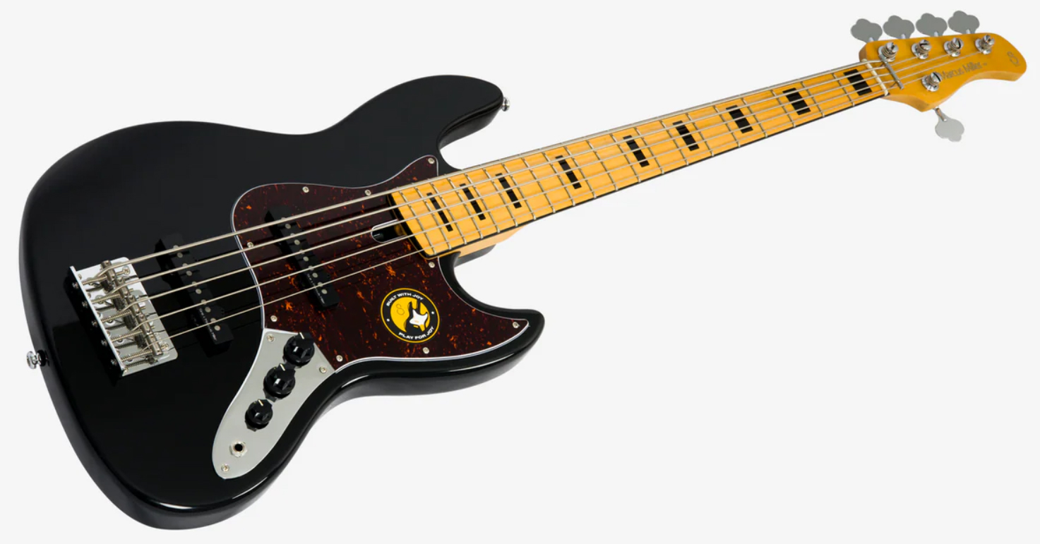 Sire Marcus Miller V5 Alder 5st 5c Mn - Black - Basse Électrique Solid Body - Variation 2