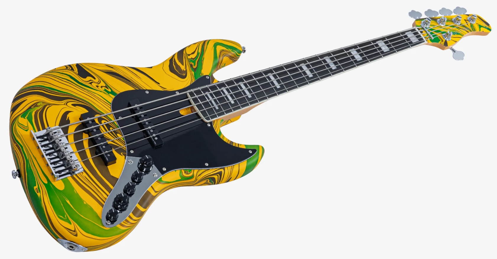 Sire Marcus Miller V7 Alder 2nd Gen 5st 5c Active Eb - Yellow Swirl - Basse Électrique Solid Body - Variation 2
