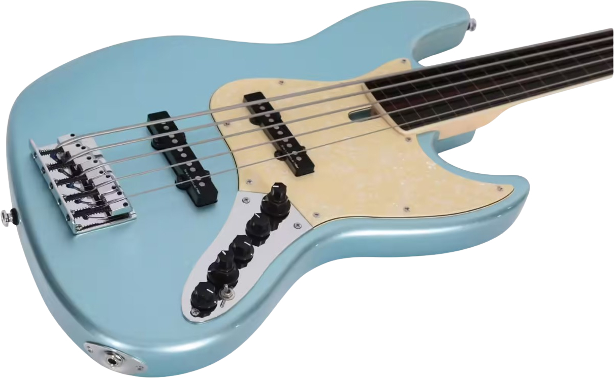 Sire Marcus Miller V7 Alder 5st Fl 2nd Gen. 5c Fretless Eb Sans Housse - Lake Placid Blue - Basse Électrique Solid Body - Variation 2
