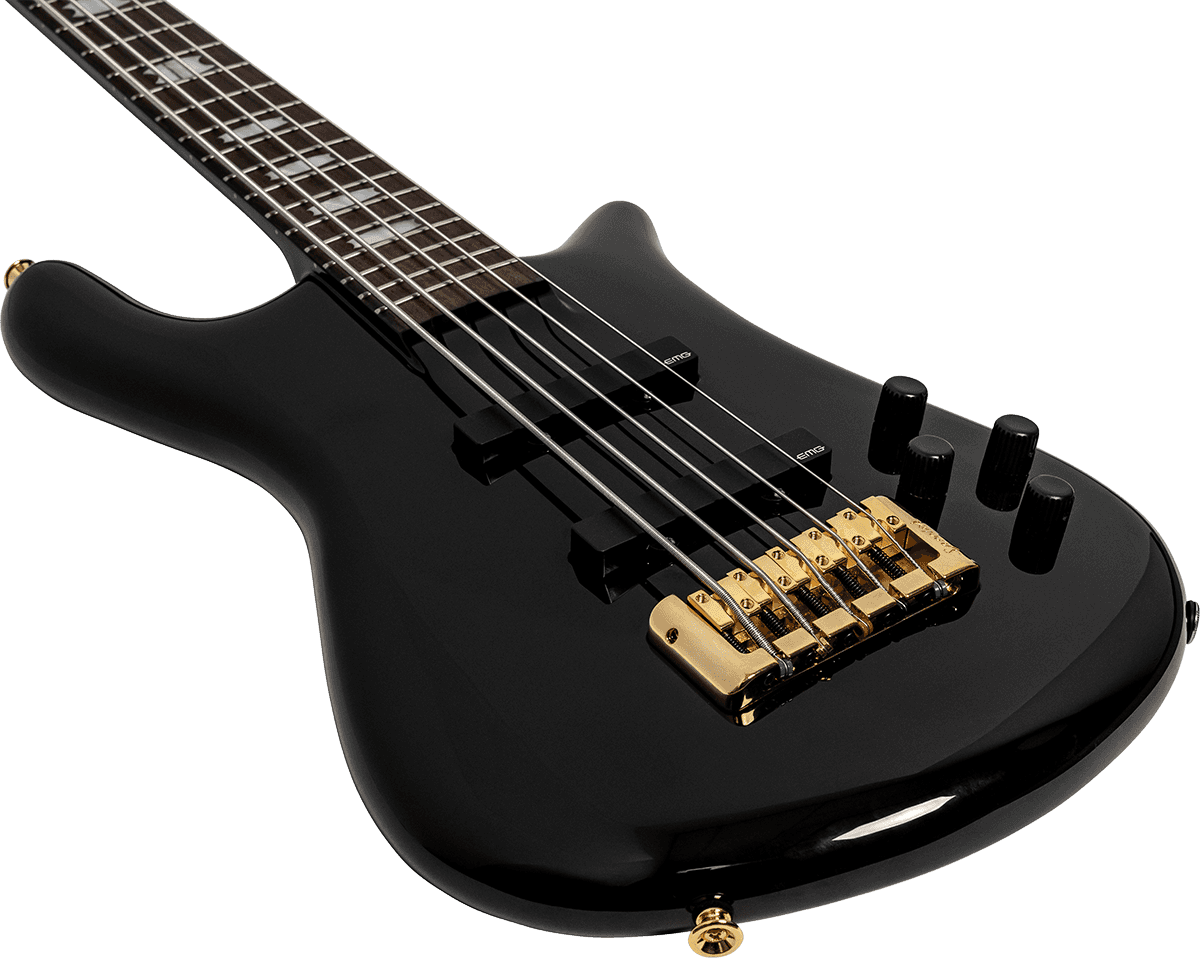Spector Euro Serie Classic 5 Rw - Solid Black Gloss - Basse Électrique Solid Body - Variation 2