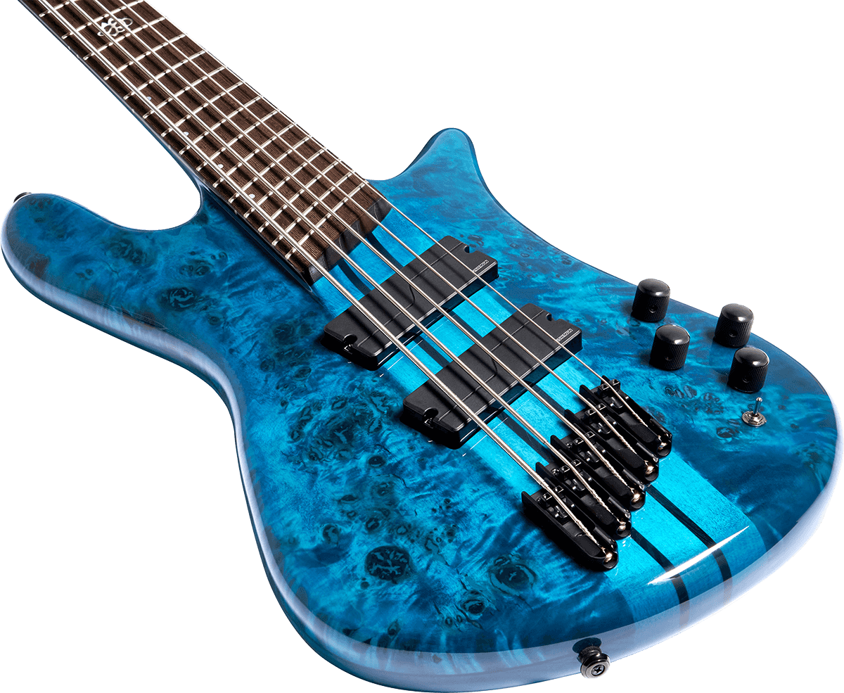 Ns Dimension 5 Fishman - black & blue gloss Basse électrique solid body  Spector