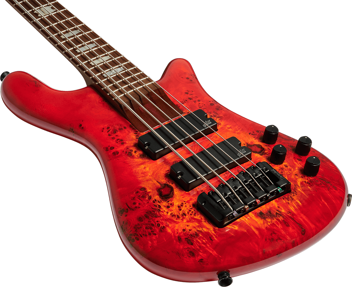 Spector Ns Eurobolt 5c Active Aguilar Mn - Inferno Red Gloss - Basse Électrique Solid Body - Variation 2