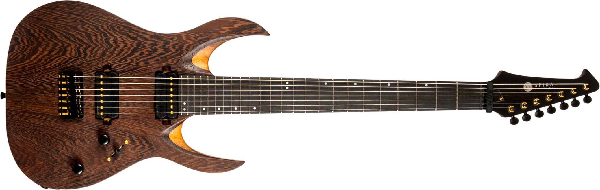 Spira Guitars S1007 Pro 7c Baryton 2h Ht Eb - Satin Natural - Guitare Électrique Baryton - Main picture