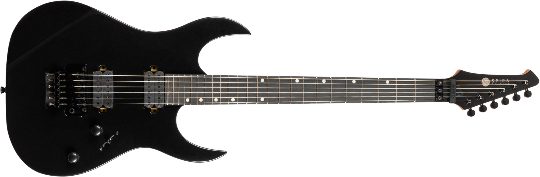Spira Guitars S420 Bk 2h Fr Eb - Black - Guitare Électrique Forme Str - Main picture