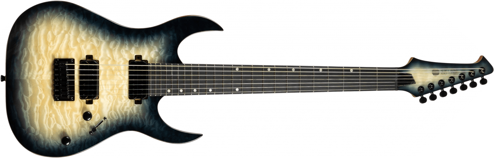 Spira Guitars S507 Qgy E 7c Baritone 2h Ht Eb - Trans Grey - Guitare Électrique 7 Cordes - Main picture
