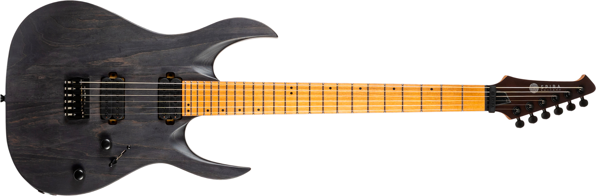 Spira Guitars S600 Agy 2h Ht Eb - Stained Dark Grey - Guitare Électrique Forme Str - Main picture