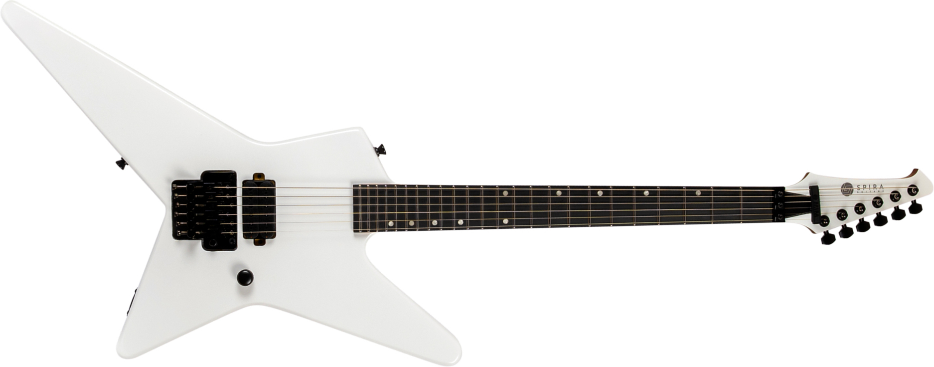 Spira Guitars Sr420 Wh 1h Fr Eb - White Satin - Guitare Électrique MÉtal - Main picture