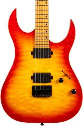 Guitare électrique forme str Spira guitars S-500 QFB - Fireburst