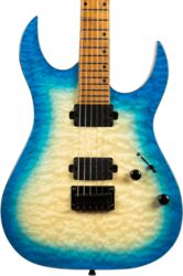 Guitare électrique forme str Spira guitars S-500Q AB - Trans aqua blue