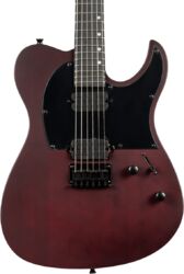Guitare électrique métal Spira guitars T-400 MWR - Satin wine red