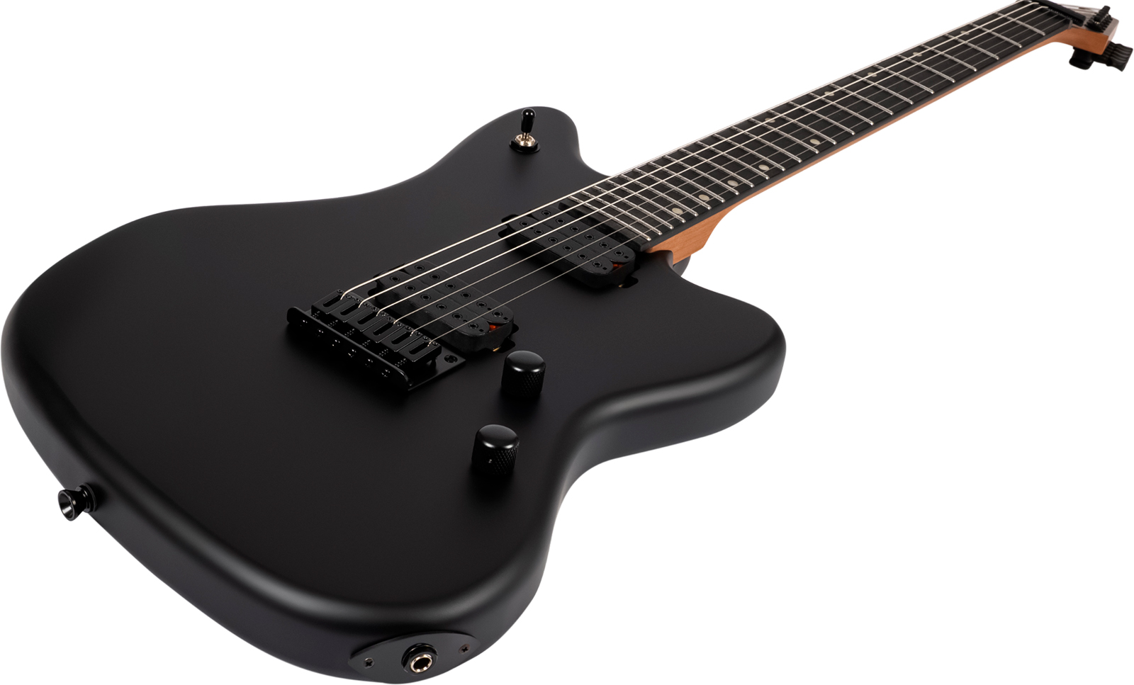 Spira Guitars J400 Mbk Baryton 2h Ht Eb - Black Satin - Guitare Électrique Baryton - Variation 2