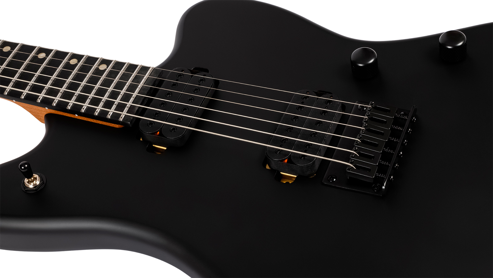 Spira Guitars J400 Mbk Baryton 2h Ht Eb - Black Satin - Guitare Électrique Baryton - Variation 3