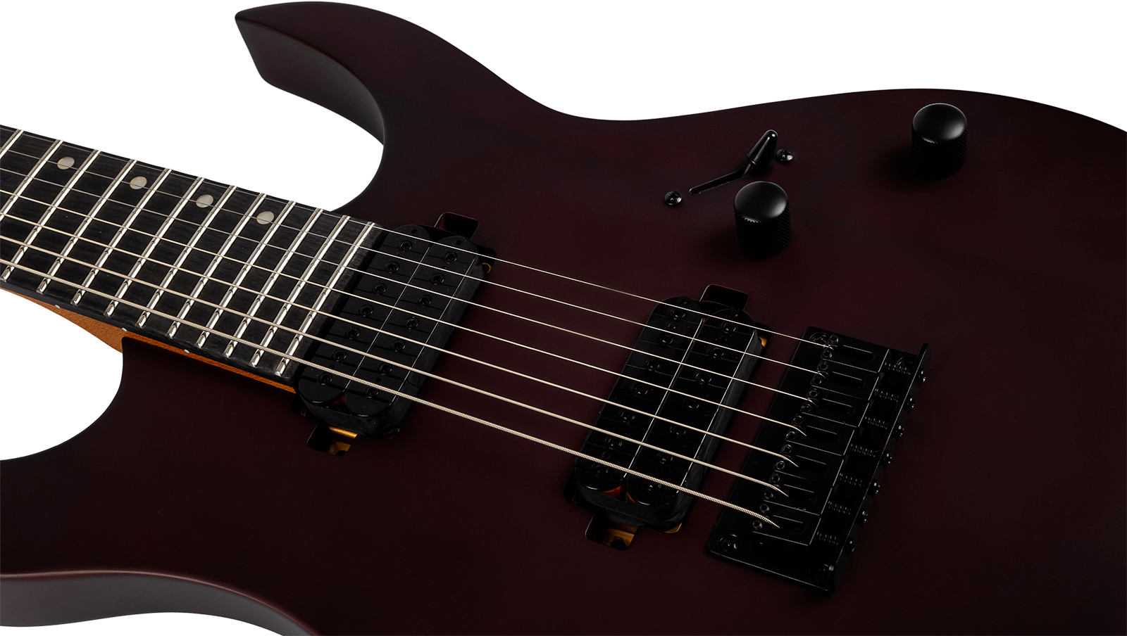 Spira Guitars S407 Mwr 7c Baryton 2h Ht Eb - Wine Red Satin - Guitare Électrique Baryton - Variation 3