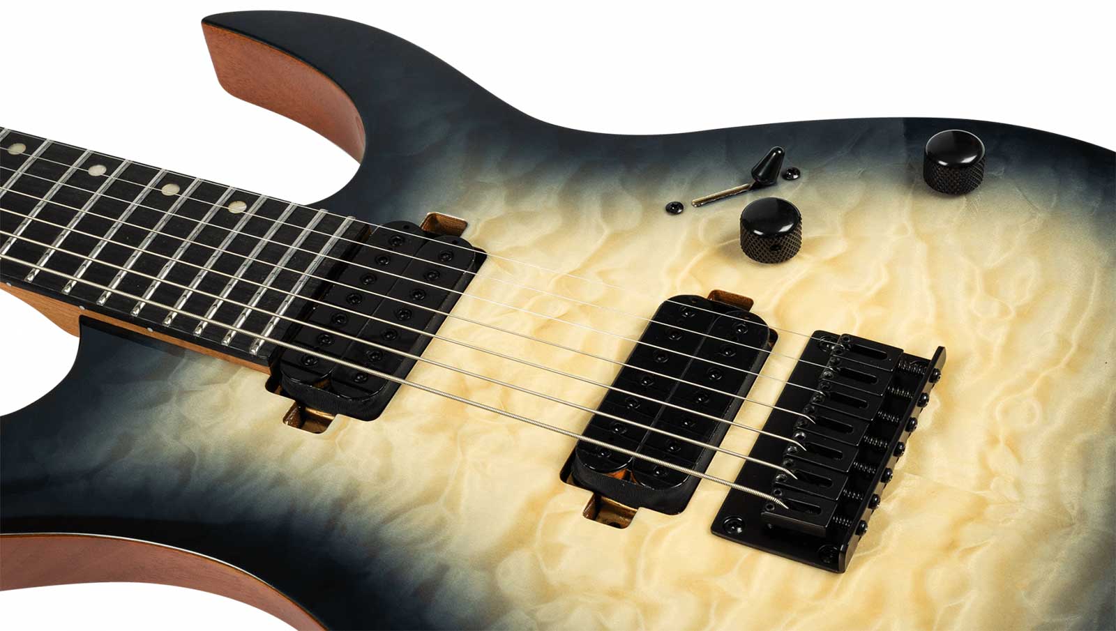 Spira Guitars S507 Qgy E 7c Baritone 2h Ht Eb - Trans Grey - Guitare Électrique 7 Cordes - Variation 4