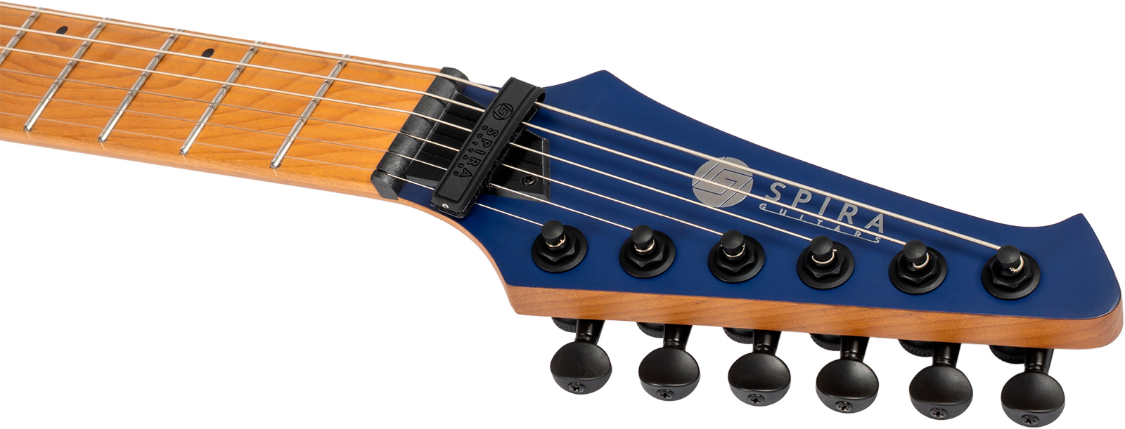 Spira Guitars S600 Abl 2h Ht Eb - Stained Blue - Guitare Électrique Forme Str - Variation 4