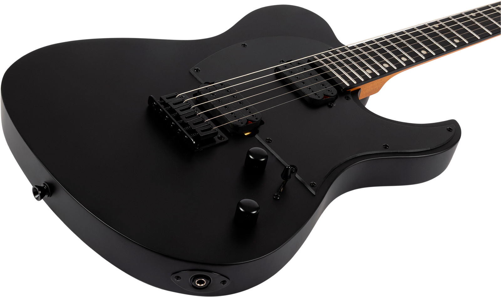 Spira Guitars T400 Mbk Baryton 2h Ht Eb - Black Satin - Guitare Électrique Baryton - Variation 3