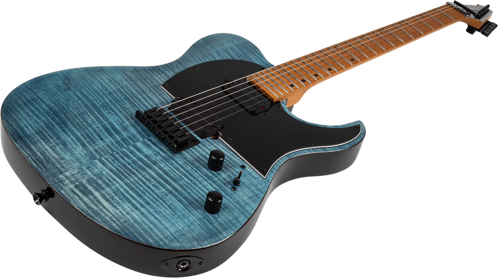 Spira Guitars T450 Tdb 2h Ht Mn - Trans Blue - Guitare Électrique Forme Tel - Variation 2