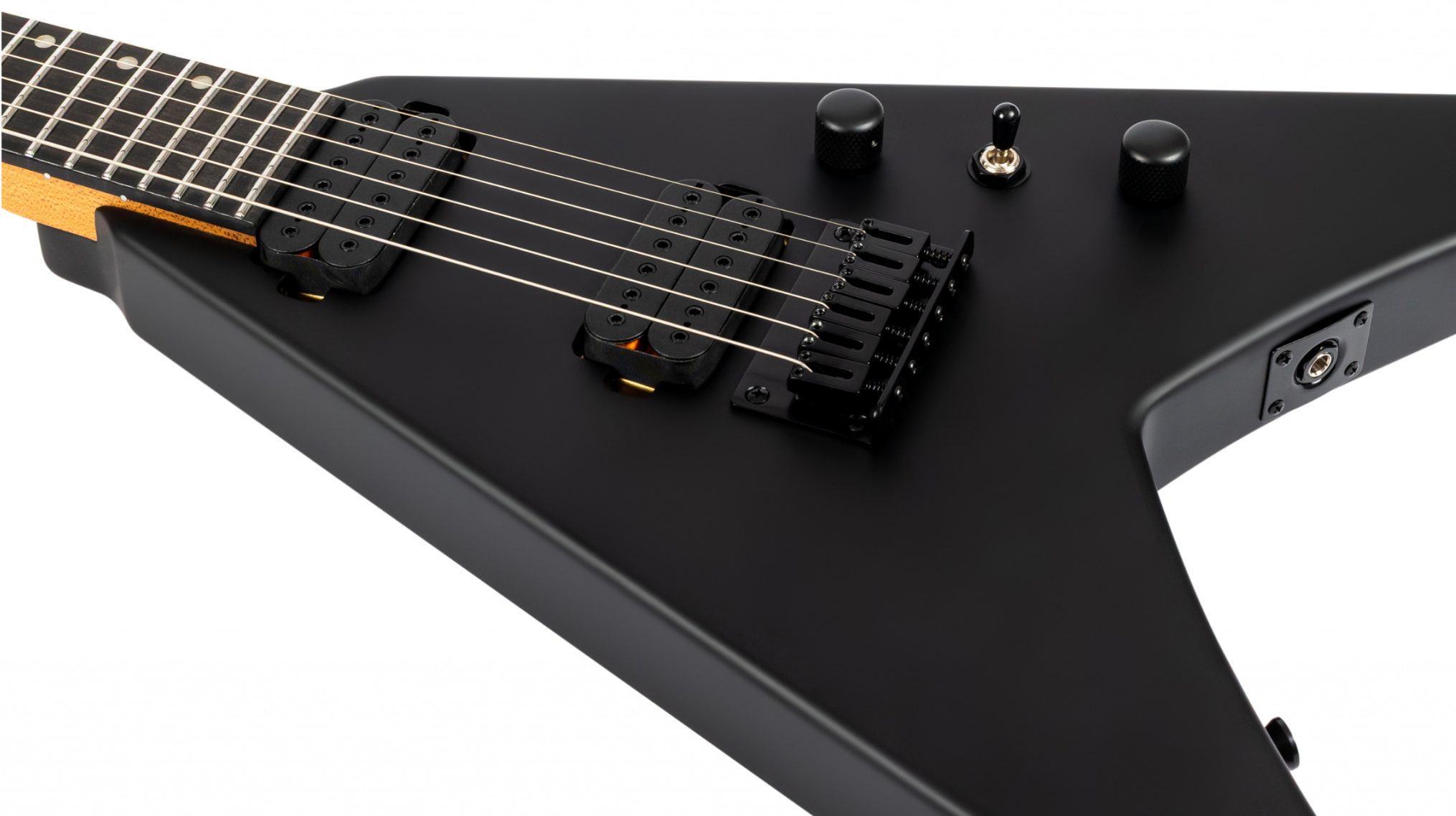 Spira Guitars V400 Mbk 2h Ht Eb - Satin Black - Guitare Électrique MÉtal - Variation 3