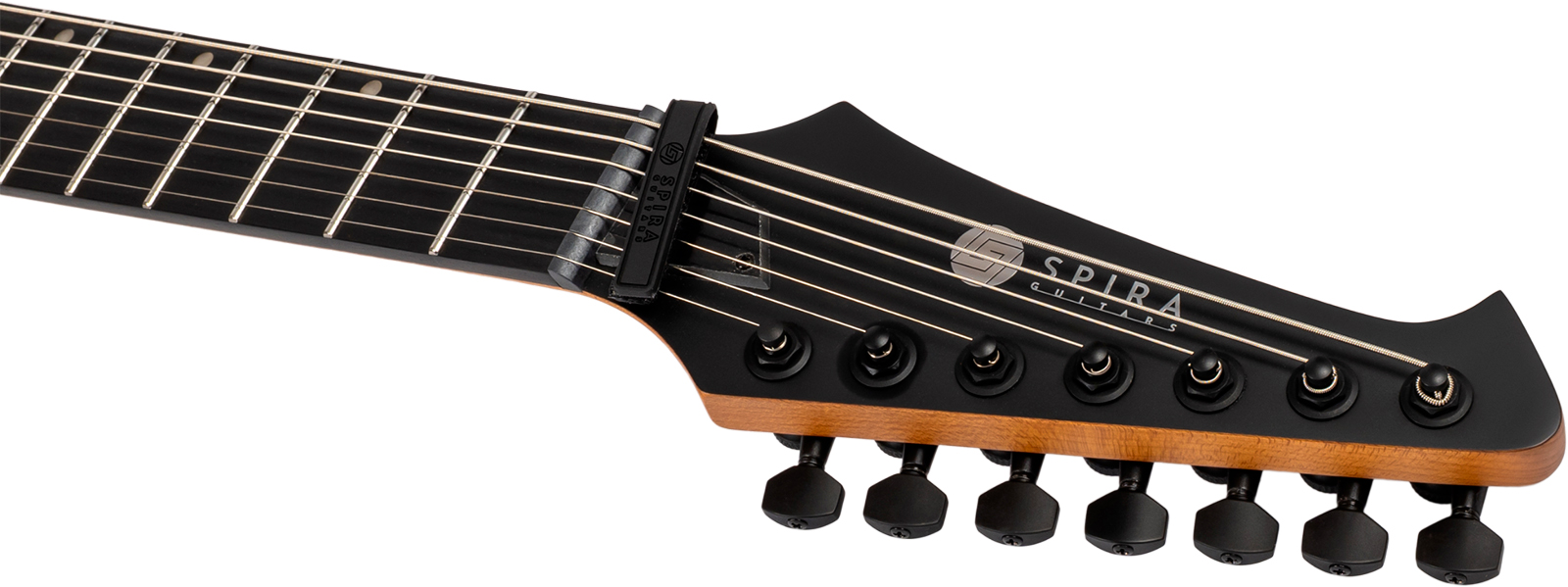 Spira Guitars V407 Mbk 7c 2h Ht Eb - Black Satin - Guitare Électrique MÉtal - Variation 4