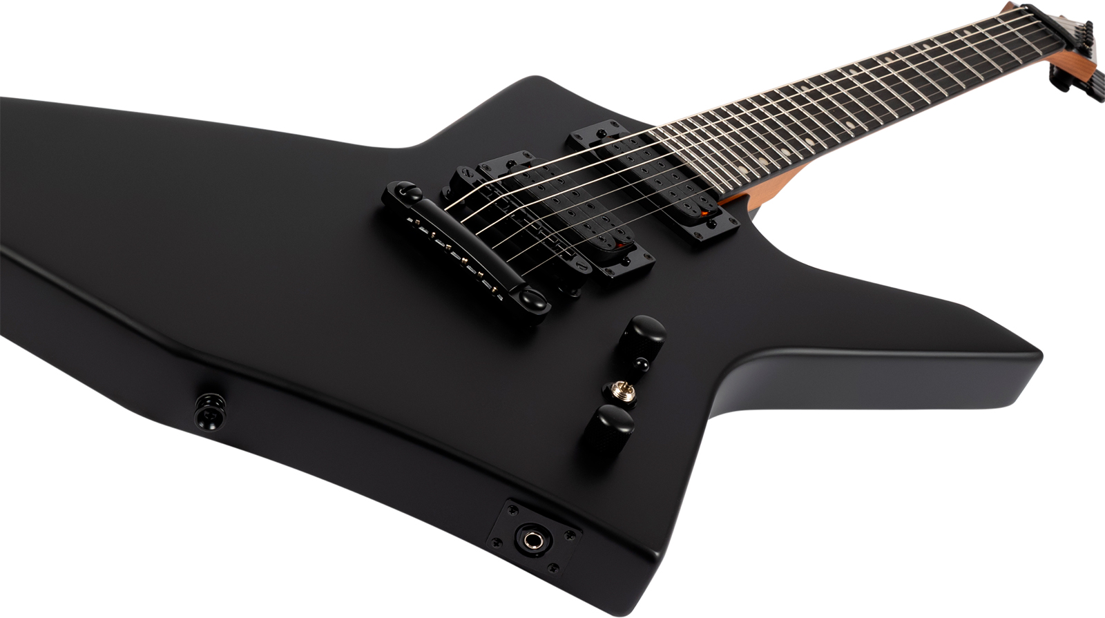 Spira Guitars X400 Mbk 2h Ht Mn - Satin Black - Guitare Électrique MÉtal - Variation 3