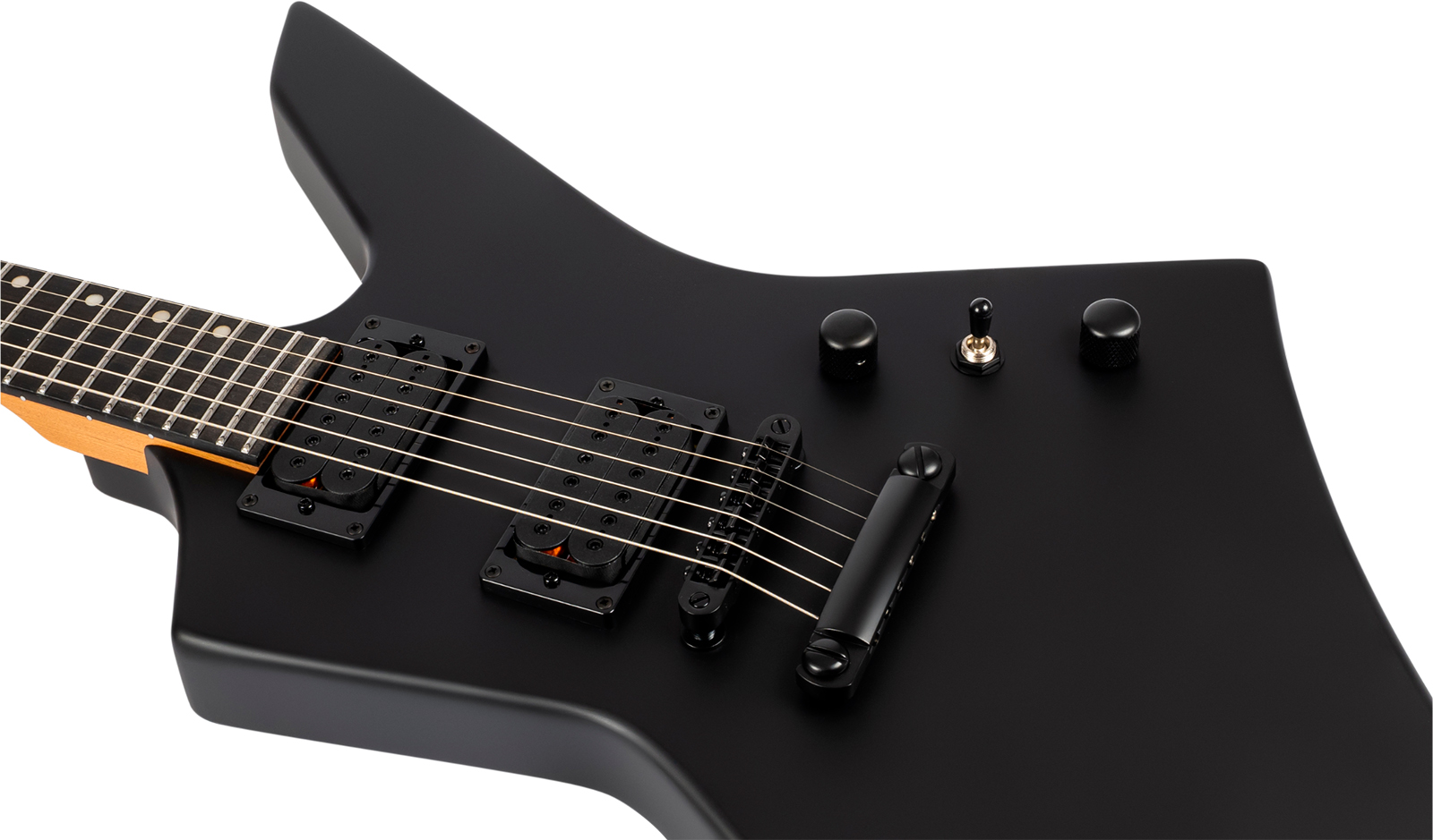 Spira Guitars X400 Mbk 2h Ht Mn - Satin Black - Guitare Électrique MÉtal - Variation 4