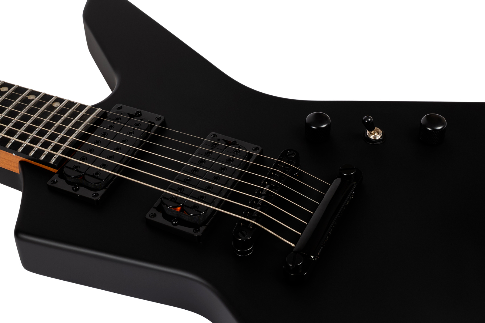 Spira Guitars X407 Mbk 7c 2h Ht Mn - Black Satin - Guitare Électrique MÉtal - Variation 3