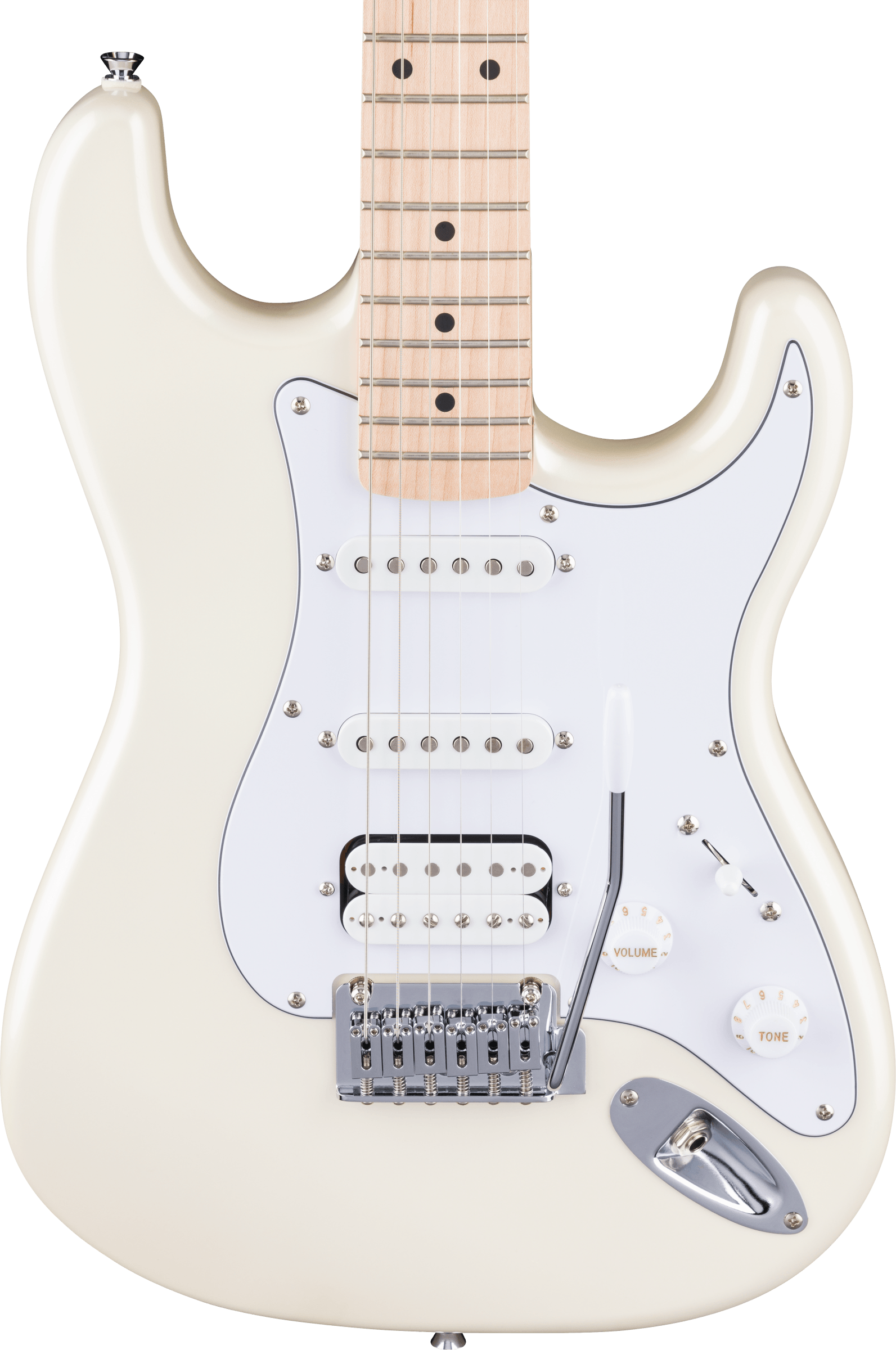 Squier Affinity Strat Junior Ltd Hss Trem Mn - Pearl White - Guitare Électrique Forme Str - Variation 3