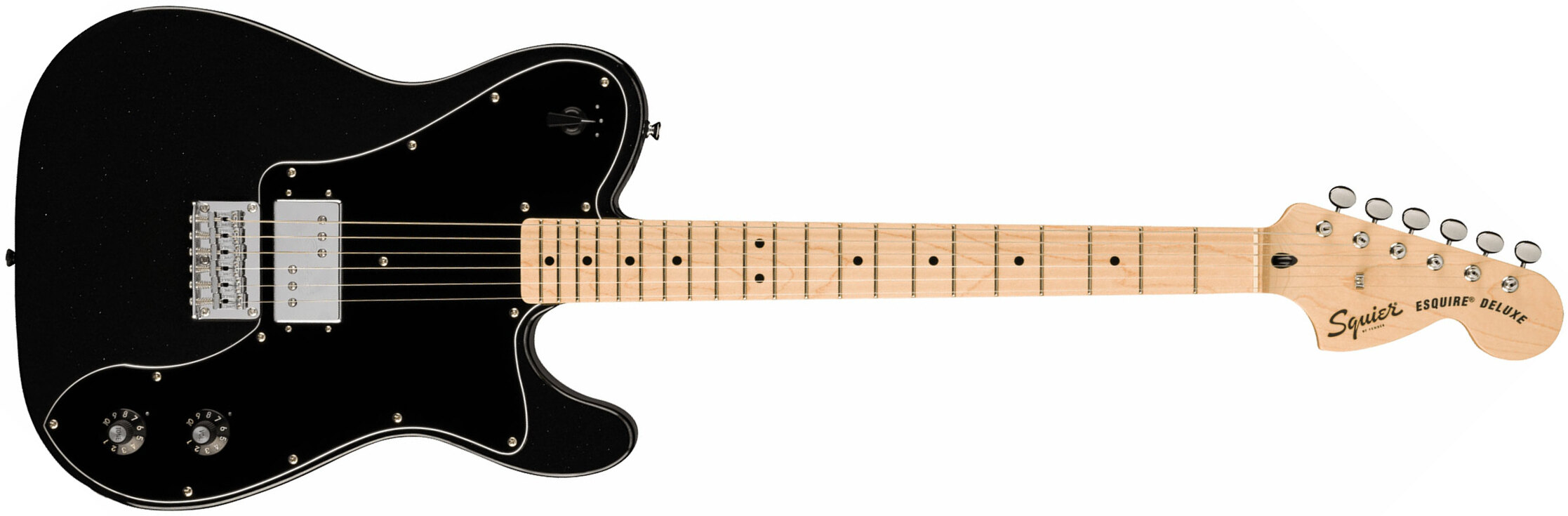 Squier Esquire Deluxe Paranormal 1h Ht Mn - Metallic Black - Guitare Électrique Forme Str - Main picture