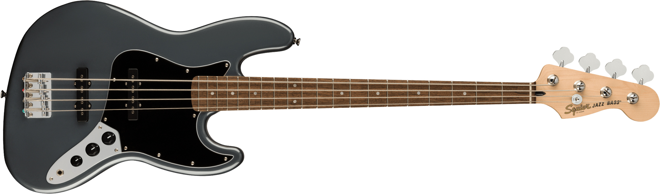 Squier Jazz Bass Affinity 2021 Lau - Charcoal Frost Metallic - Basse Électrique Solid Body - Main picture