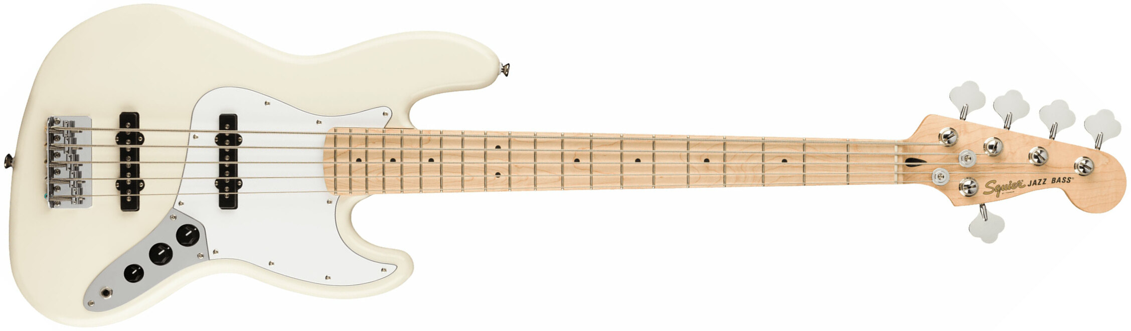 Squier Jazz Bass Affinity V 2021 5-cordes Mn - Olympic White - Basse Électrique Solid Body - Main picture