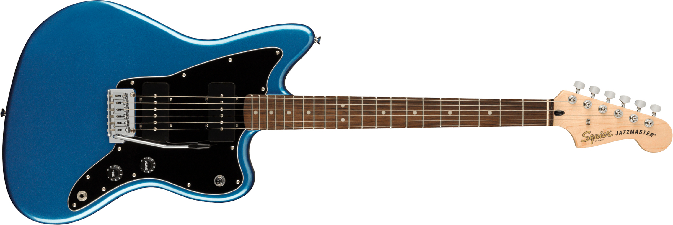 Squier Jazzmaster Affinity 2021 2s Trem Lau - Lake Placid Blue - Guitare Électrique RÉtro Rock - Main picture