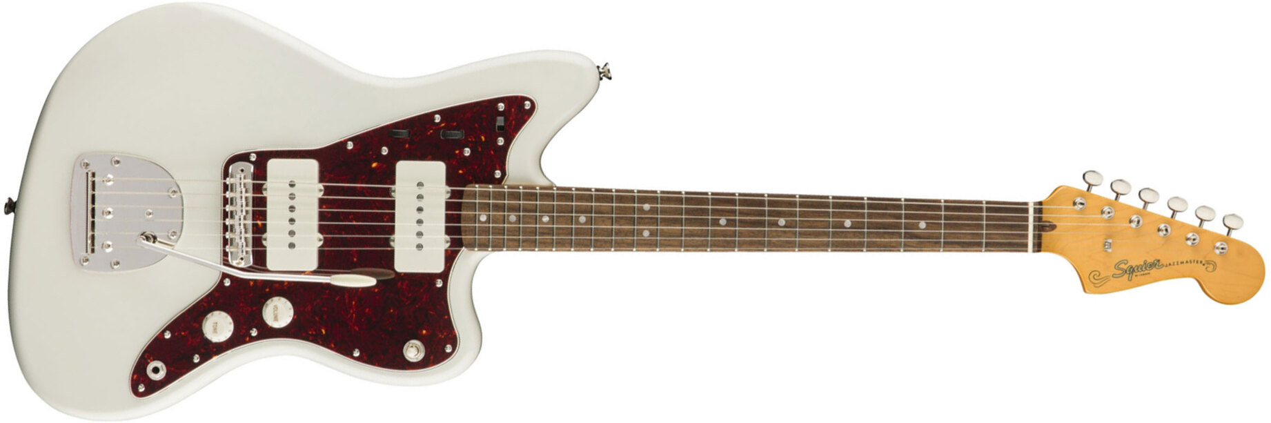 Squier Jazzmaster Classic Vibe 60s 2019 Lau - Olympic White - Guitare Électrique RÉtro Rock - Main picture