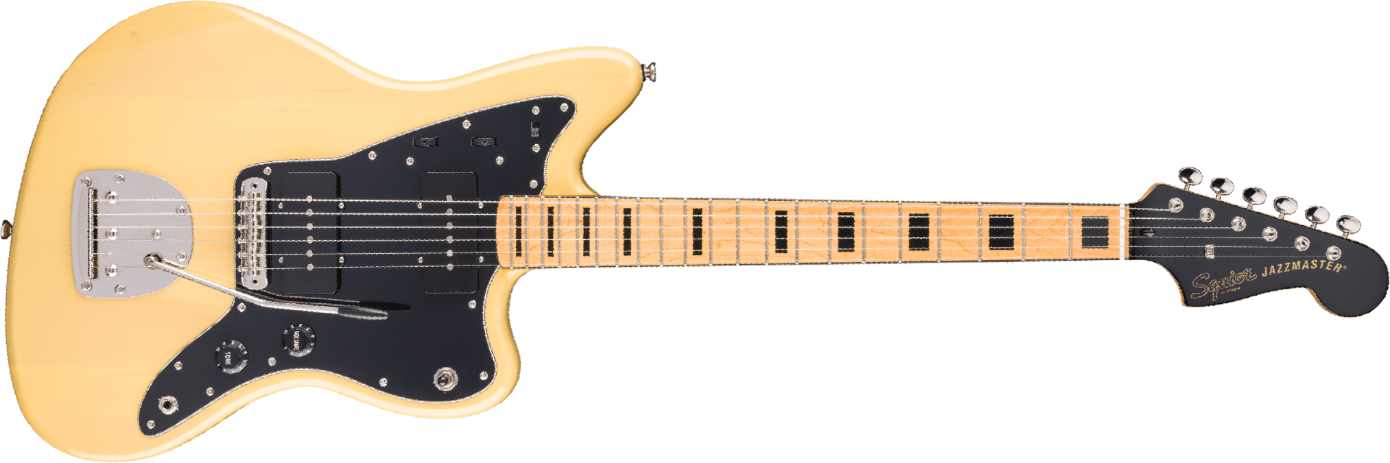 Squier Jazzmaster Classic Vibe '70s Fsr Ltd 2s Trem Mn - Vintage Blonde - Guitare Électrique RÉtro Rock - Main picture
