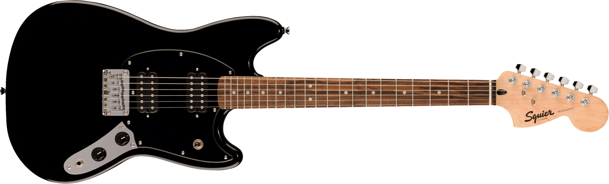 Squier Mustang Hh Sonic Shsc 2h Ht Lau - Black - Guitare Électrique RÉtro Rock - Main picture